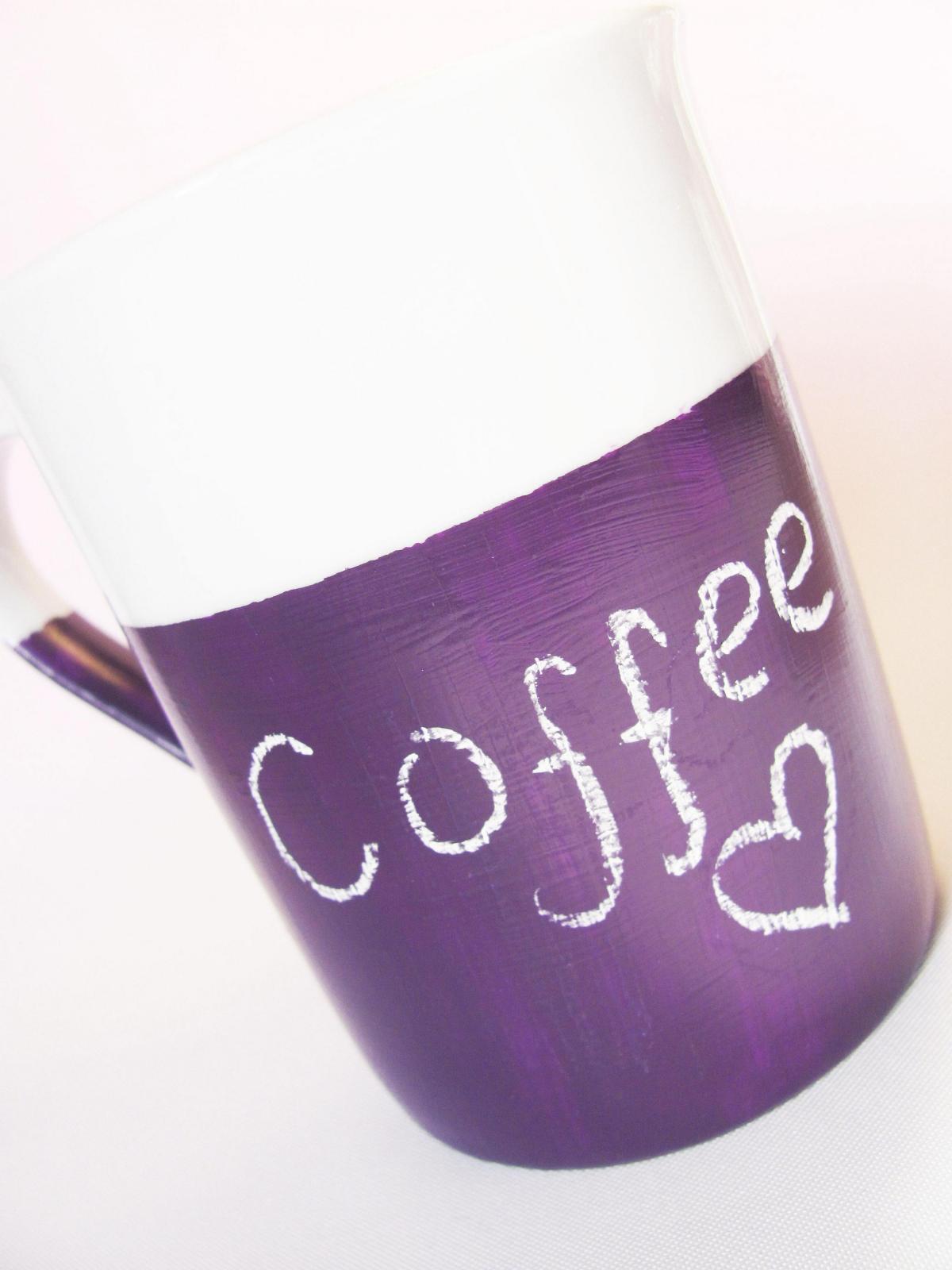 Chalkboard Mug, Purple Chalkboard Mug, Purple Mug